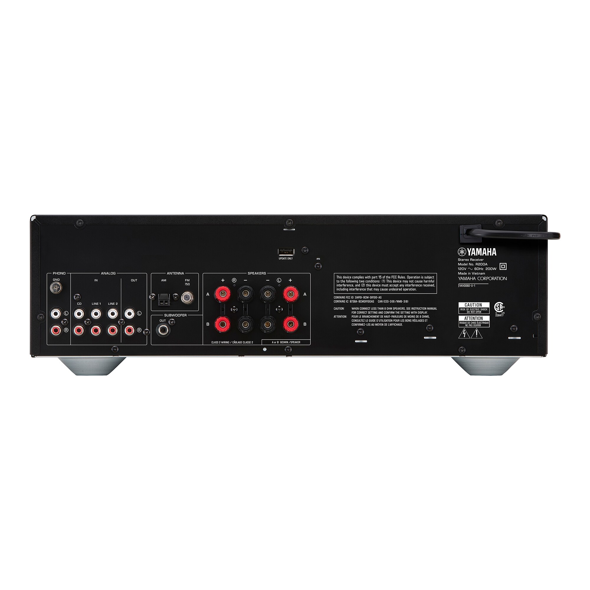Receiver stereo Yamaha R200A – R200A Black Rear Panel